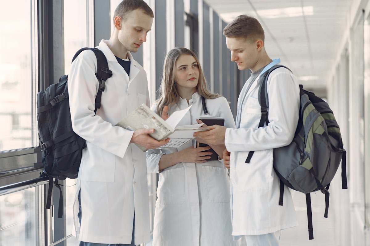 Medical students in training